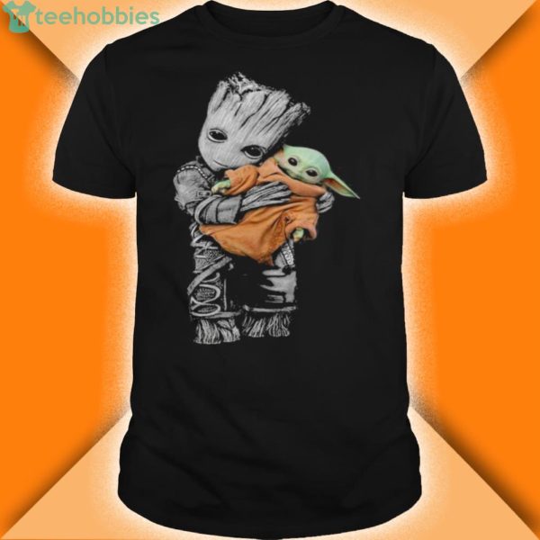 baby groot hug baby yoda shirt 600x600px Baby Groot Hug Baby Yoda Shirt