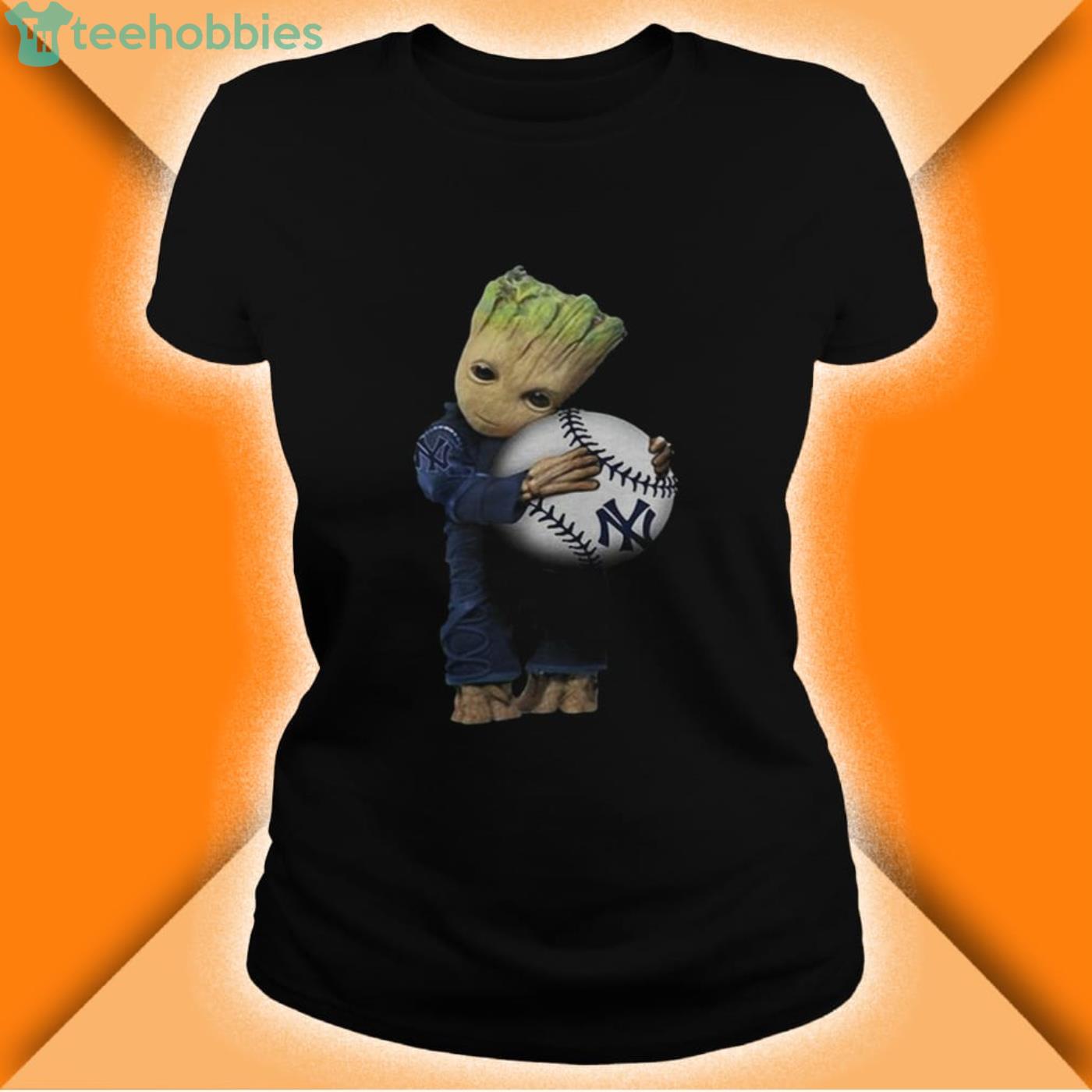 Baby Groot Hugs New York Yankees Shirt Product Photo 2 Baby Groot Hugs New York Yankees Shirt Product Photo 2