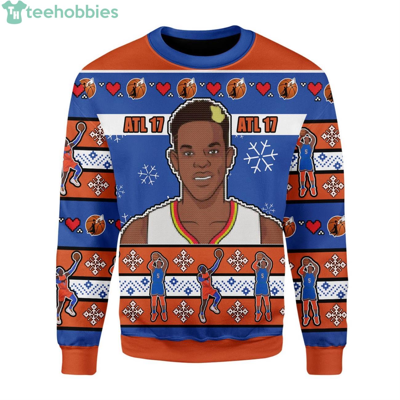 Basketball Atl 17 Ugly Christmas Sweater Product Photo 1 Basketball Atl 17 Ugly Christmas Sweater Product Photo 1