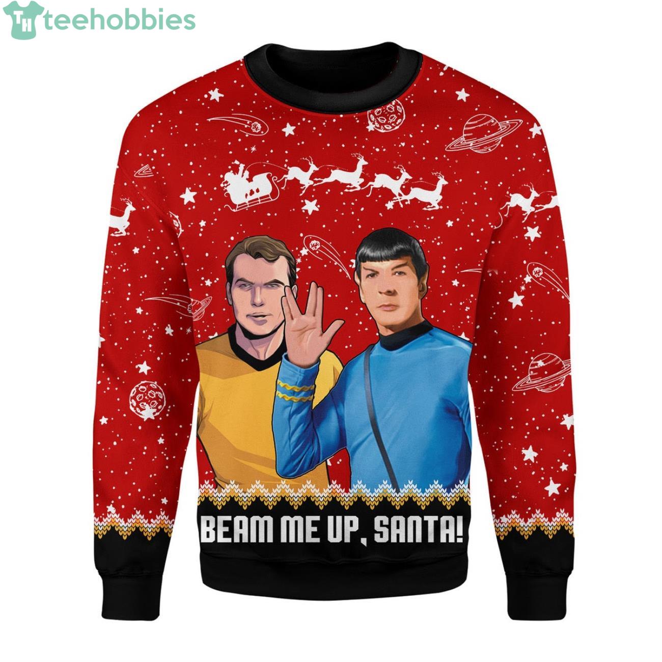 Beam Me Up Santa! Ugly Christmas Sweater Product Photo 1 Beam Me Up Santa! Ugly Christmas Sweater Product Photo 1