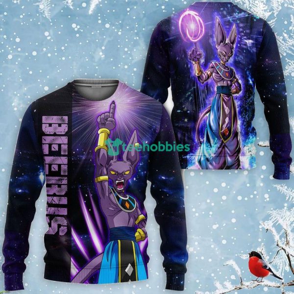 Beerus Sama All Over Printed 3D Shirt Dragon Ball Anime Fans Product Photo 2