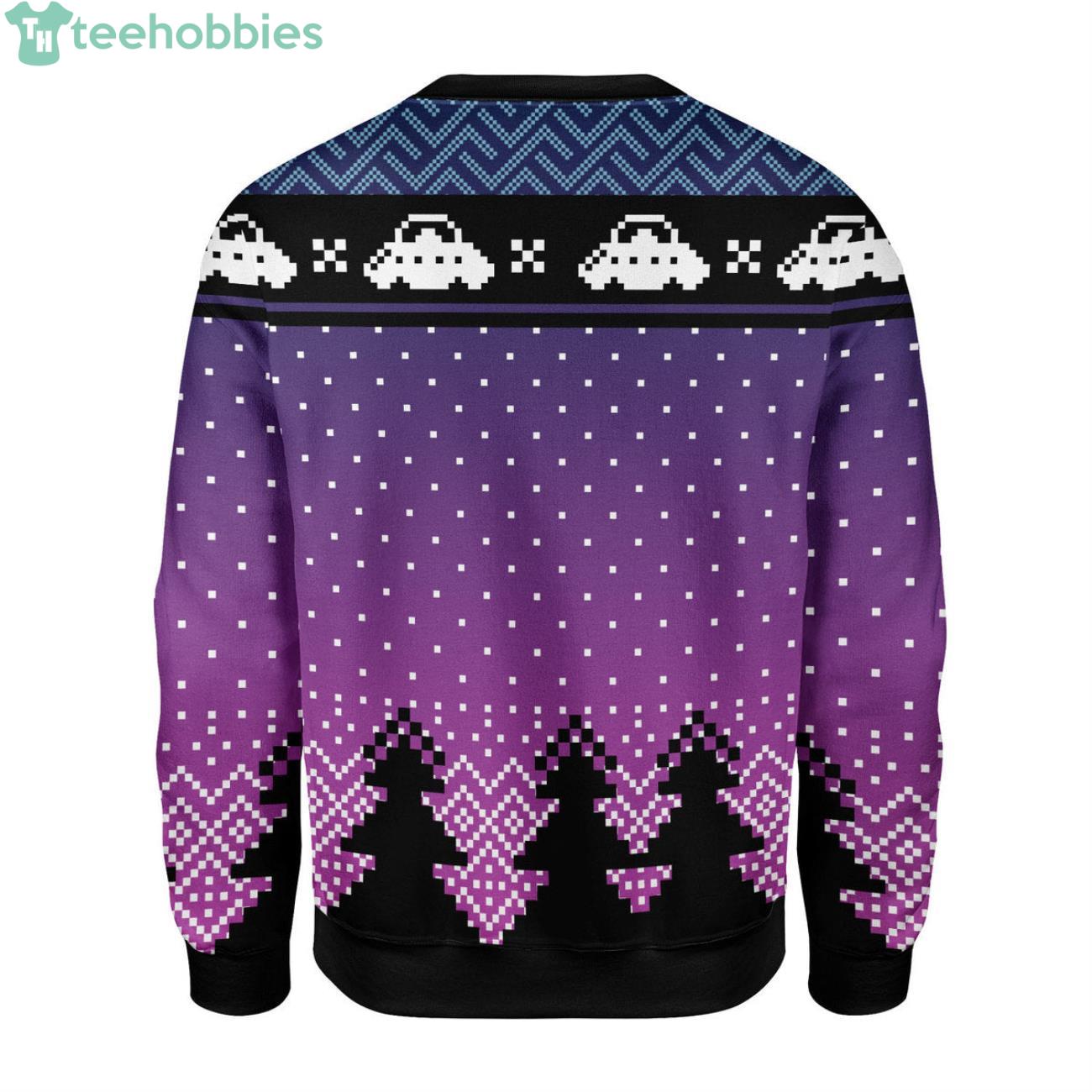 Big Foot Alien Happy Dog Ugly Christmas Sweater image Big Foot Alien Happy Dog Ugly Christmas Sweater Product Photo 2