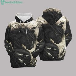 Black War Horse All Over Print 3D Hoodieproduct photo 1