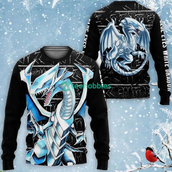Bleachue-Eyes White Dragon All Over Printed 3D Shirt Custom Yugioh Anime Fans Product Photo 2