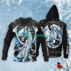 Bleachue-Eyes White Dragon All Over Printed 3D Shirt Custom Yugioh Anime Fans Product Photo 3