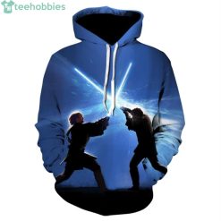 Blue Jedi Star Wars Duel Of Fates All Over Print 3D Hoodieproduct photo 1