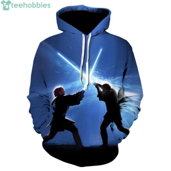Blue Jedi Star Wars Duel Of Fates All Over Print 3D Hoodieproduct photo 1