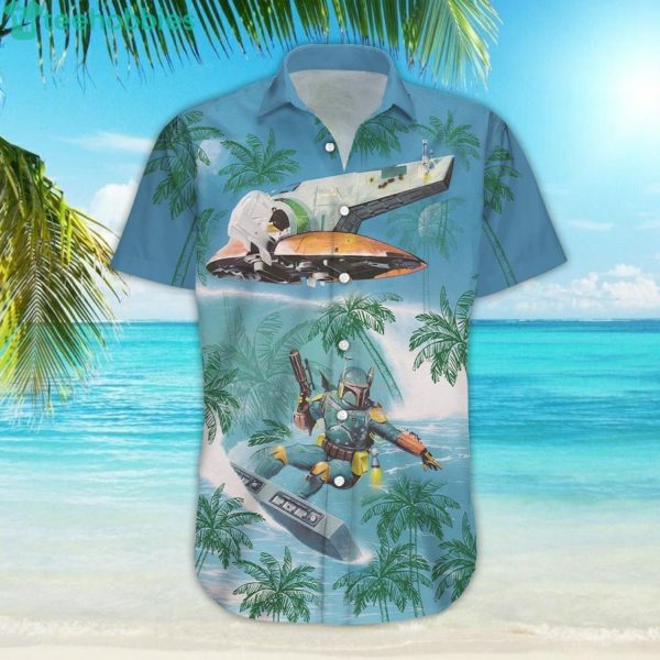 Boba Fett Surf Star Wars Short Sleeves Hawaiian Shirtproduct photo 2