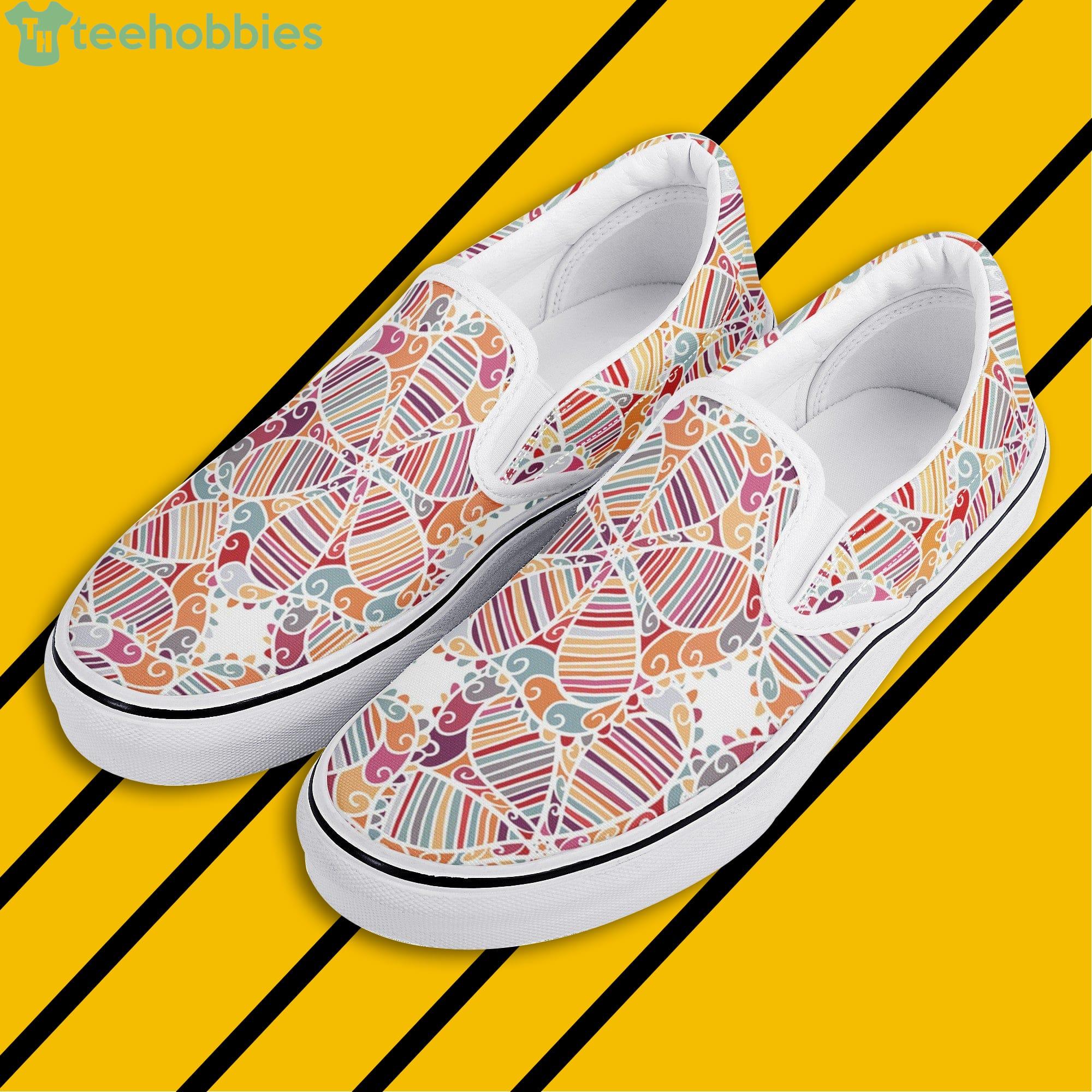 Bright Color Mandala Slip On Shoes For Men And Women Product Photo 1