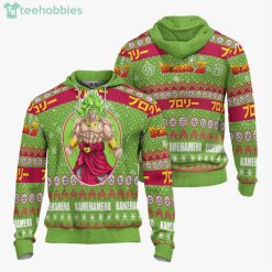 Broly Custom Dragon Ball Anime Fans Ugly Christmas Sweater Hoodie Product Photo 3