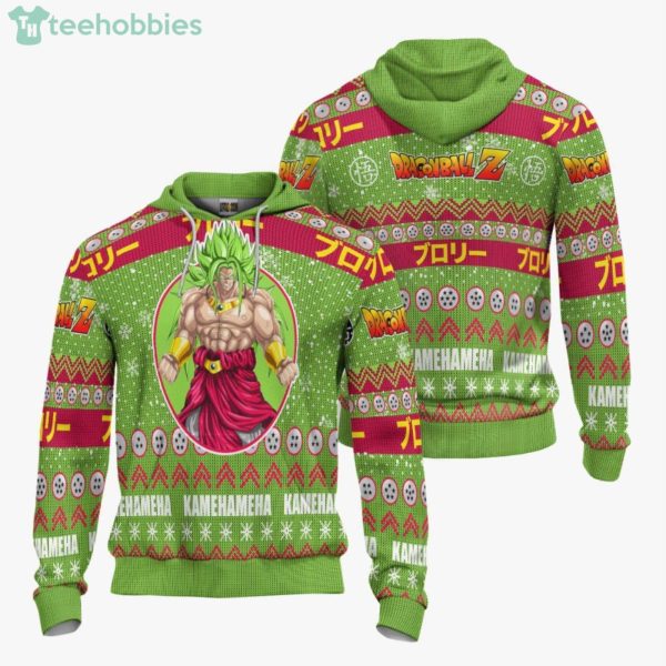 Broly Custom Dragon Ball Anime Fans Ugly Christmas Sweater Hoodie Product Photo 3