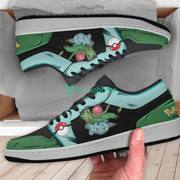 Bulbasaur Pokemon Anime Custom Air Jordan Low Top Shoes Product Photo 3