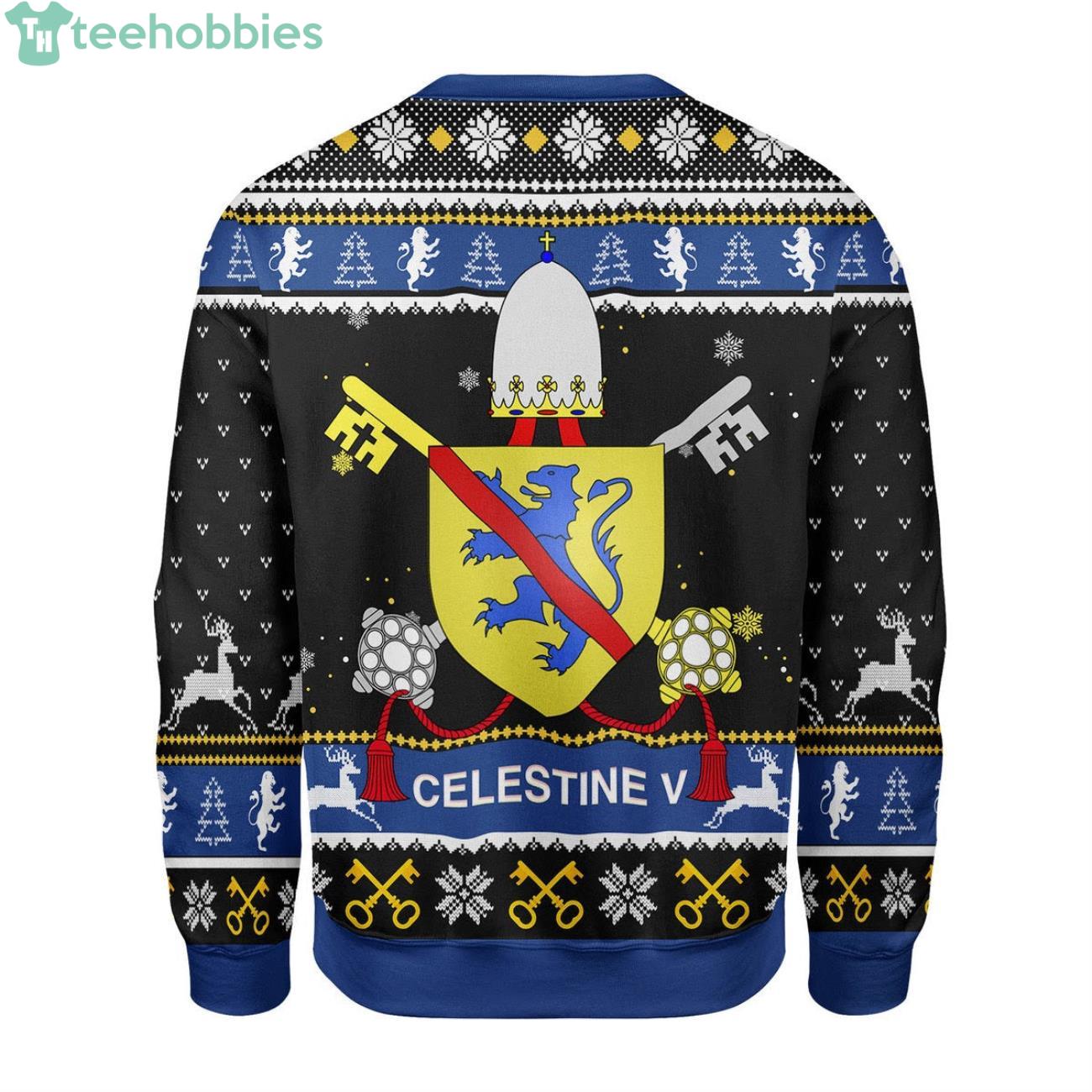 Celestine V Coat Of Arms Ugly Christmas Sweater image Celestine V Coat Of Arms Ugly Christmas Sweater Product Photo 2
