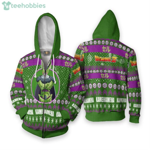 Cell Custom Dragon Ball Anime Fans Ugly Christmas Sweater Hoodie Product Photo 2