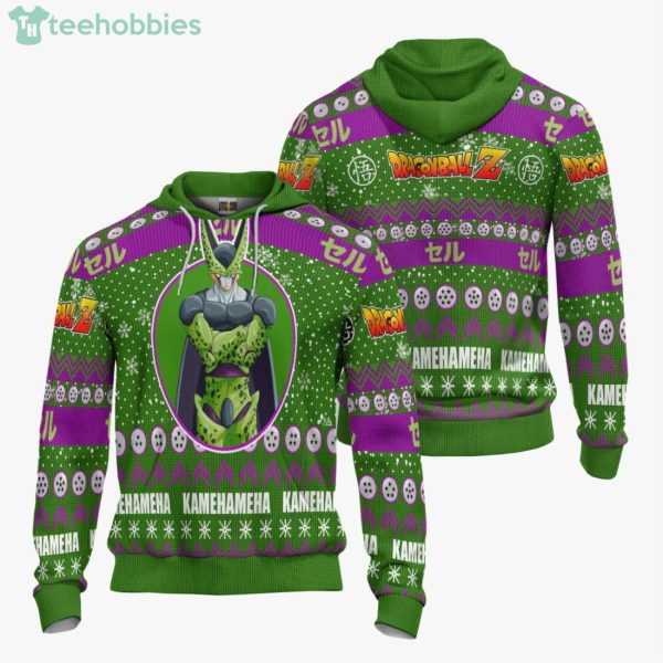 Cell Custom Dragon Ball Anime Fans Ugly Christmas Sweater Hoodie Product Photo 3