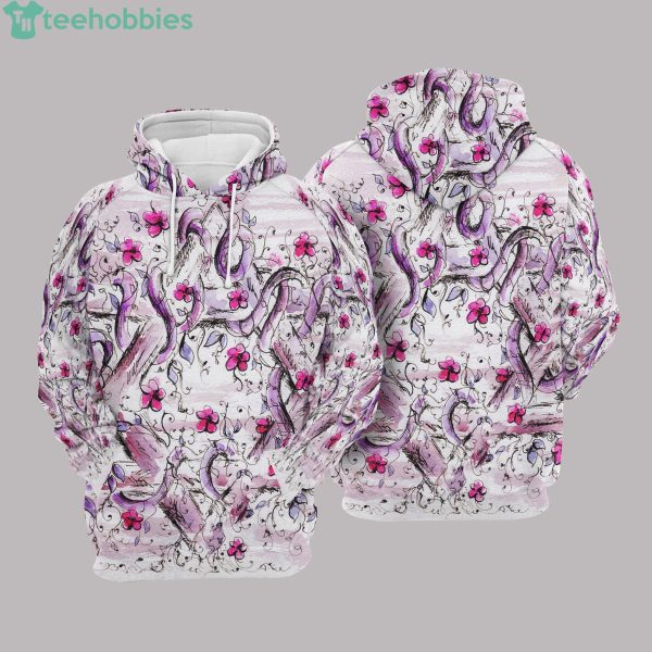 Cherry Blossom Drawing Pattern All Over Print 3D Hoodieproduct photo 1