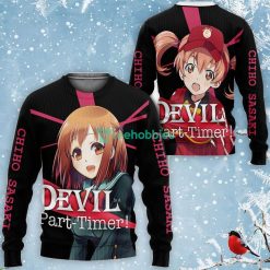 Chiho Sasaki All Over Printed 3D Shirt The Devil is a Part-Timer Custom Anime Fans Product Photo 2