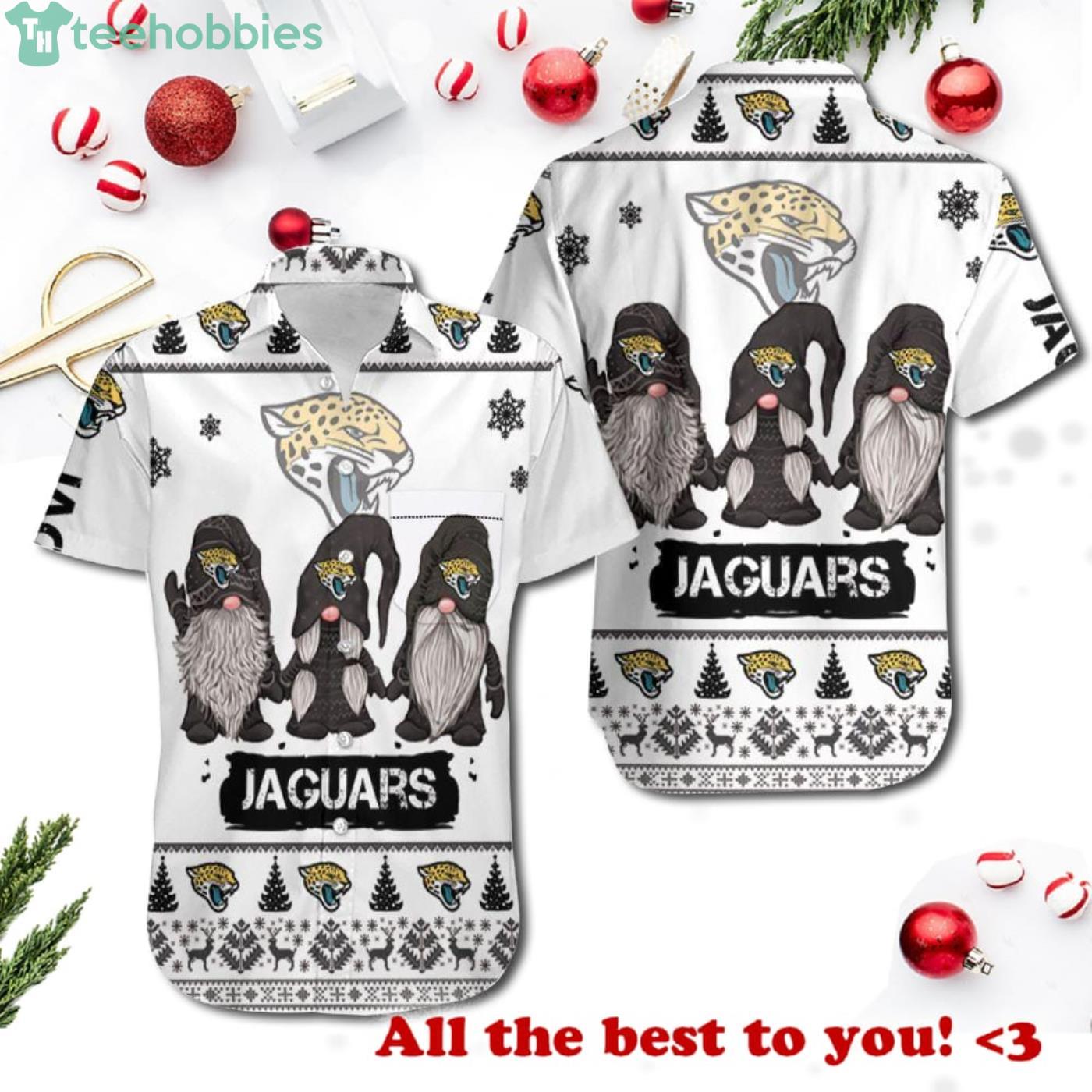 Christmas Gnomes Jacksonville Jaguars Christmas Ugly Pattern 3D Hawaiian Shrit Product Photo 1