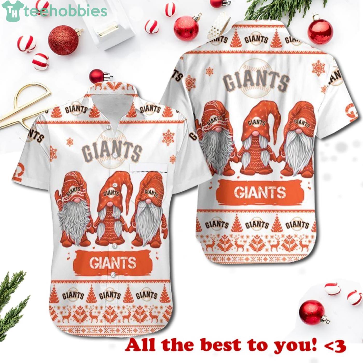 Christmas Gnomes San Francisco Giants Christmas Ugly Pattern 3D Hawaiian Shrit Product Photo 1
