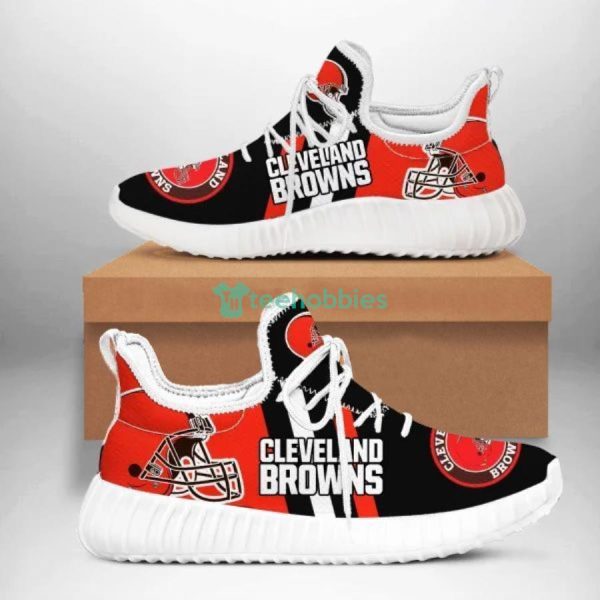 Cleveland Browns Striped Sneakers Logo Reze Shoes For Fans Product Photo 2