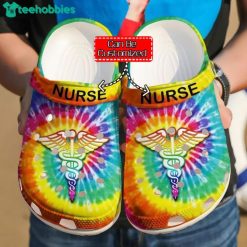Custom Name Nurse Hippie Gift For Nurse Clog Shoes Product Photo 1