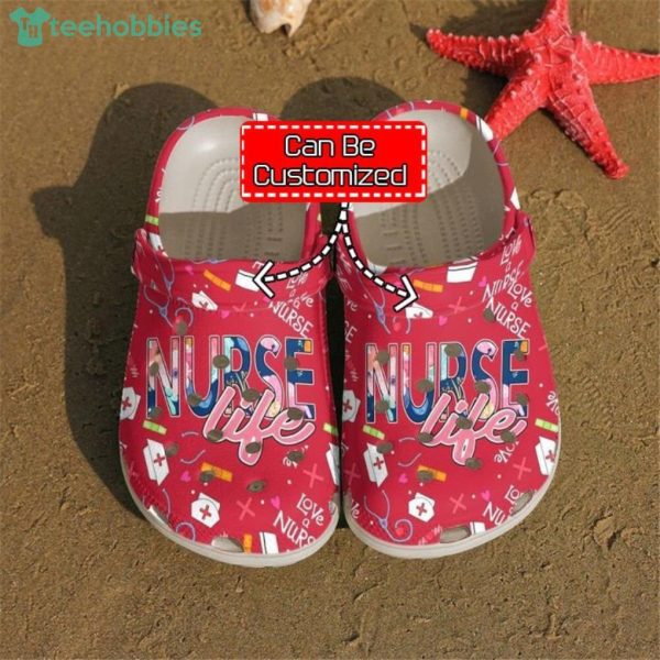 Custom Name Nurse Love Life Gift For Nurse Clog Shoes Product Photo 1