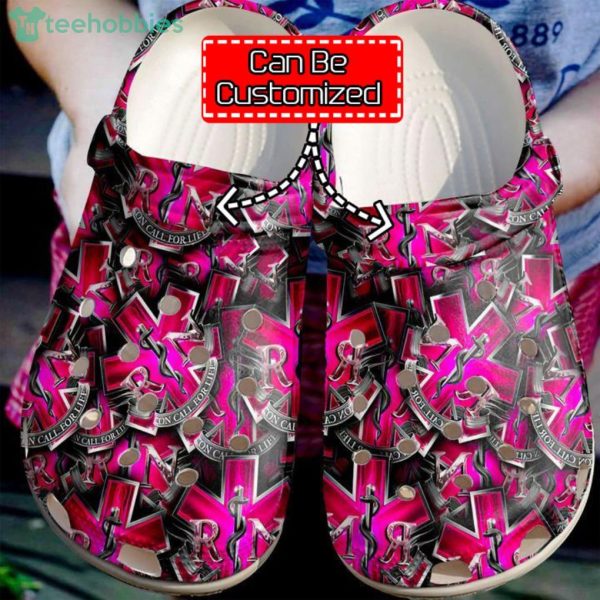 Custom Name Nurse Star Of Life Gift For Nurse Pink Clog Shoes Product Photo 1