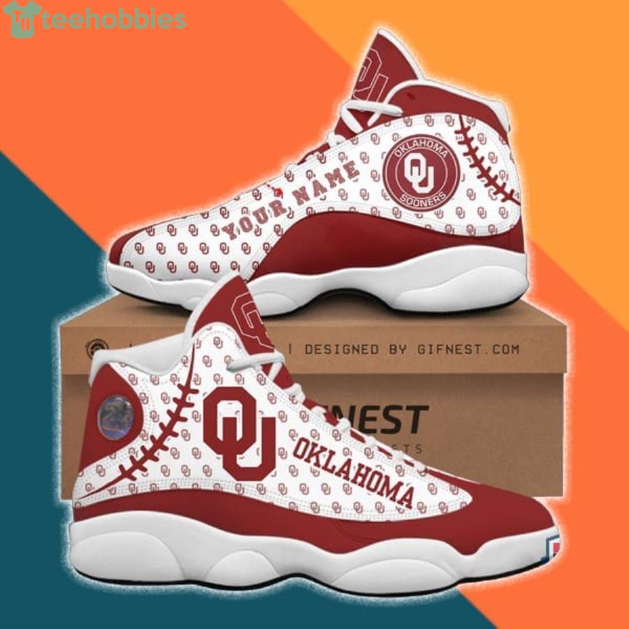 Custom Name Oklahoma Air Jordan 13 Sneaker Shoes