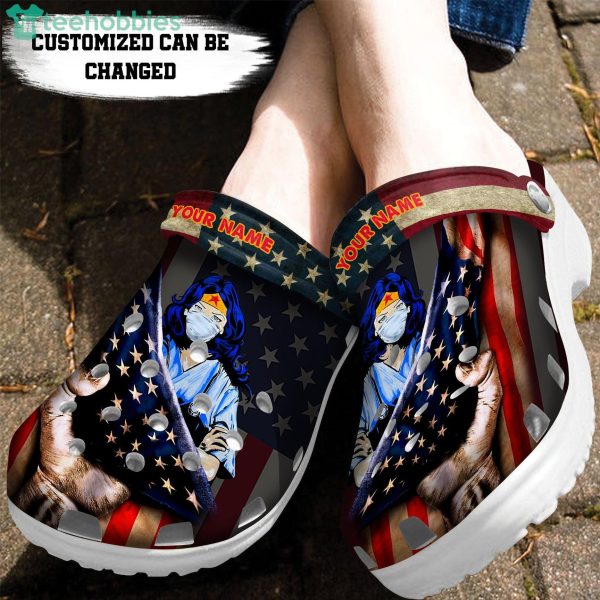 Custom Name Proud To Be A Nurses Gift For Nurse Clog Shoes Product Photo 2