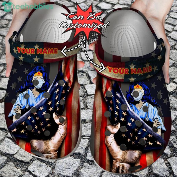 Custom Name Proud To Be A Nurses Gift For Nurse Clog Shoes Product Photo 1