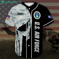 Custom Name United States Air Force Jersey Baseball Shirt Product Photo 2