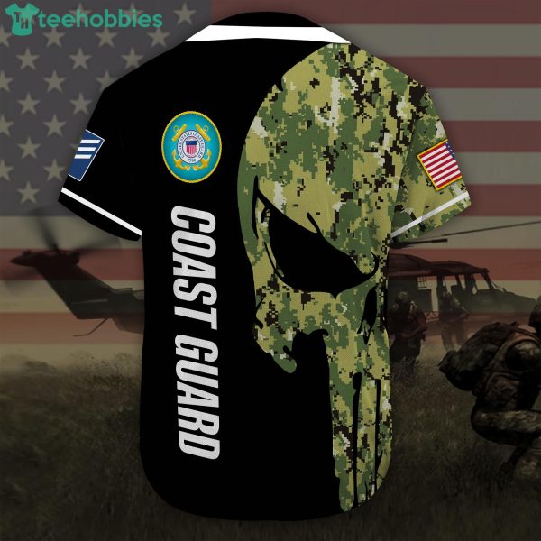 Custom Name United States Coast Guard Jersey Baseball Shirt Product Photo 3