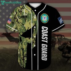 Custom Name United States Coast Guard Veteran Jersey Baseball Shirt Product Photo 2