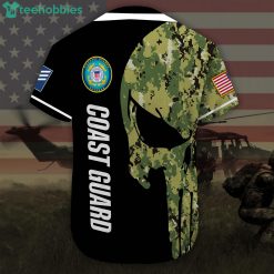 Custom Name United States Coast Guard Veteran Jersey Baseball Shirt Product Photo 3