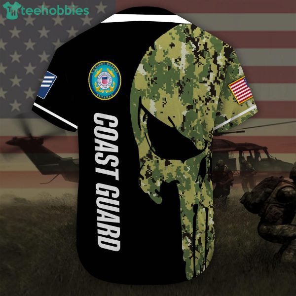 Custom Name United States Coast Guard Veteran Jersey Baseball Shirt Product Photo 3