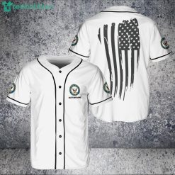 Custom Name United States Navy Casual US Flag Jersey Baseball Shirt Product Photo 1