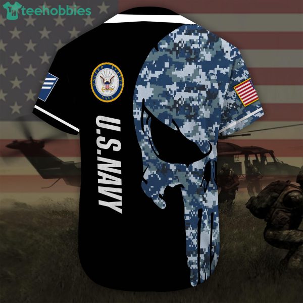 Custom Name United States Navy Jersey Baseball Shirt Product Photo 3