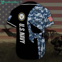 Custom Name United States Navy Veteran Jersey Baseball Shirt Product Photo 3