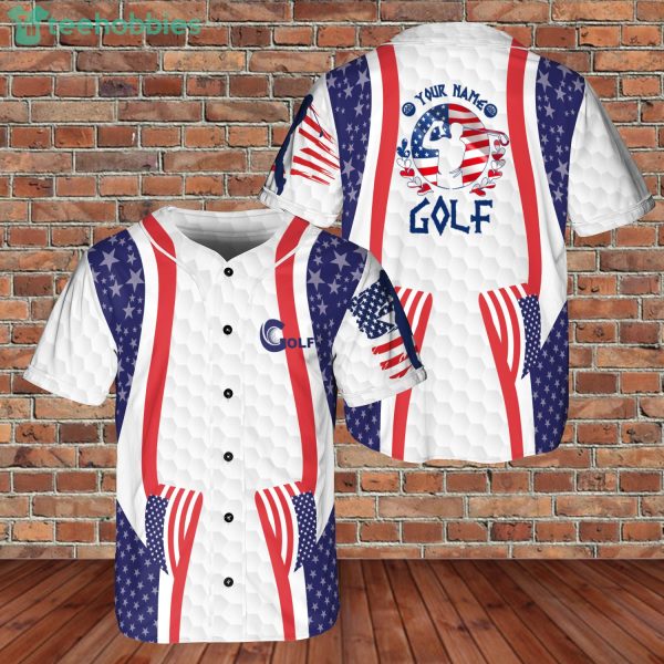 Custom Name United States Summer Golf Jersey Baseball Shirt For Golfer Sport Lover Product Photo 1