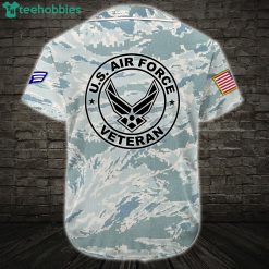 Custom Name US Air Force Veteran Jersey Baseball Shirt Product Photo 3