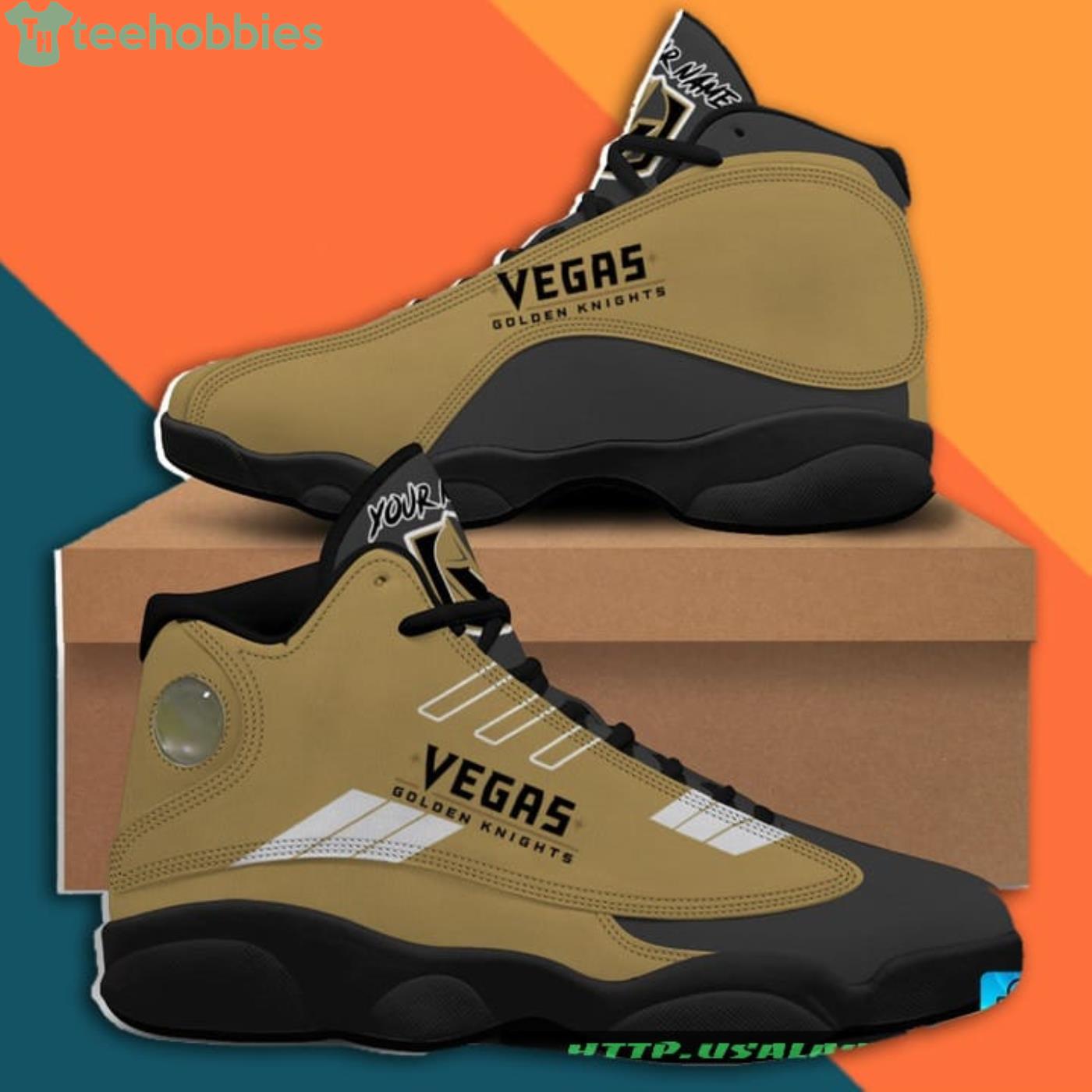 Custom Name Vegas Golden Knights Air Jordan 13 Sneaker Shoes Product Photo 4 Custom Name Vegas Golden Knights Air Jordan 13 Sneaker Shoes Product Photo 4