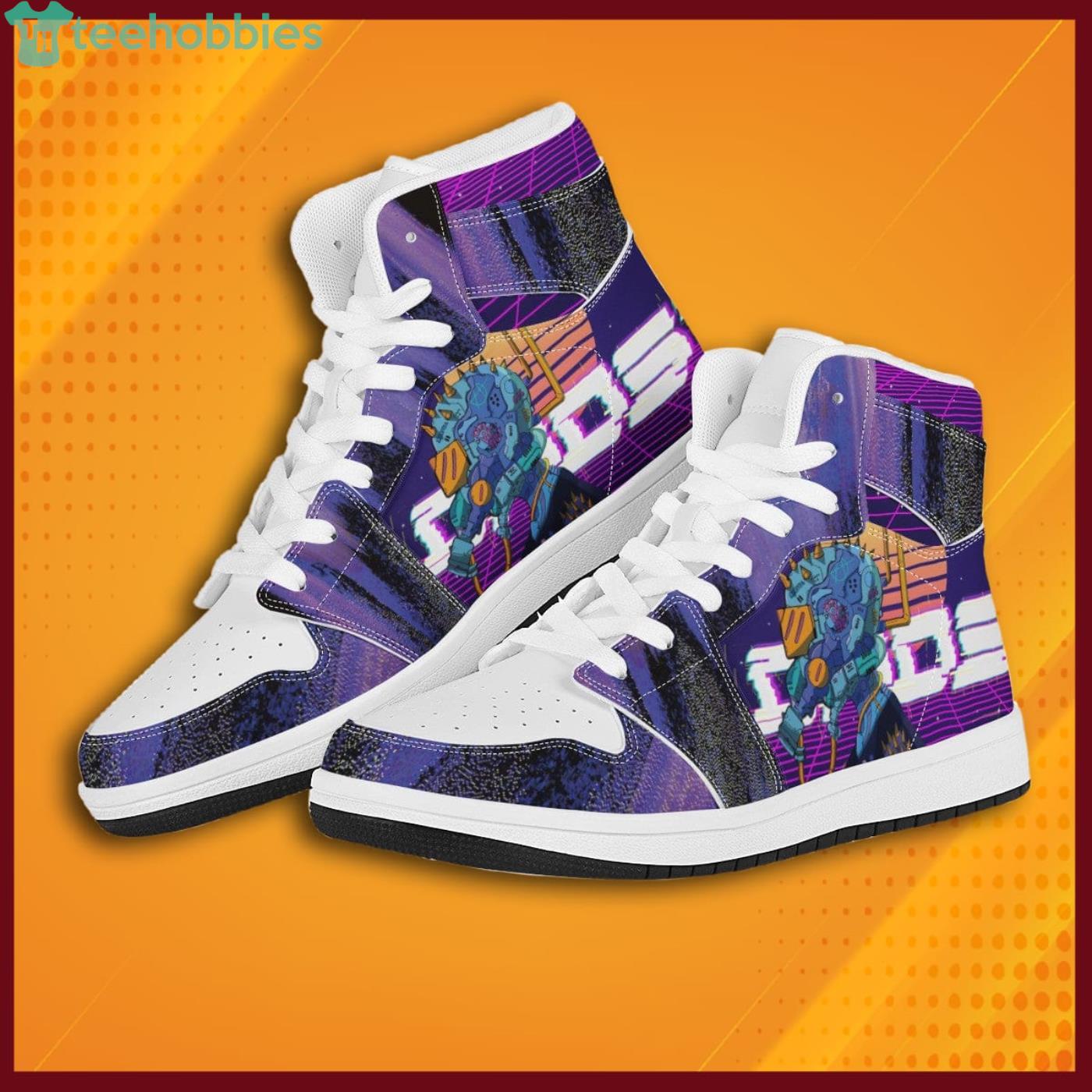 Cyberpunk Purple Sneaker Boots Shoes