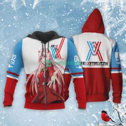 Darling In The Franxx All Over Printed 3D Shirt Custom Code 002 Zero Two Anime Fans Product Photo 2