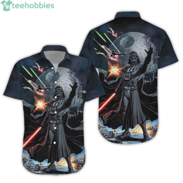 Darth Vader In Battle Of Endor Star Wars Hawaiian Shirtproduct photo 1