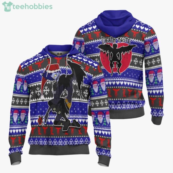 Death Note Custom Ryuk Anime Fans Ugly Christmas Sweater Hoodie Product Photo 3