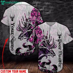 Deer Hunter Custom Namr Gift For Hunter Baseball Jeysey Shirt Product Photo 2