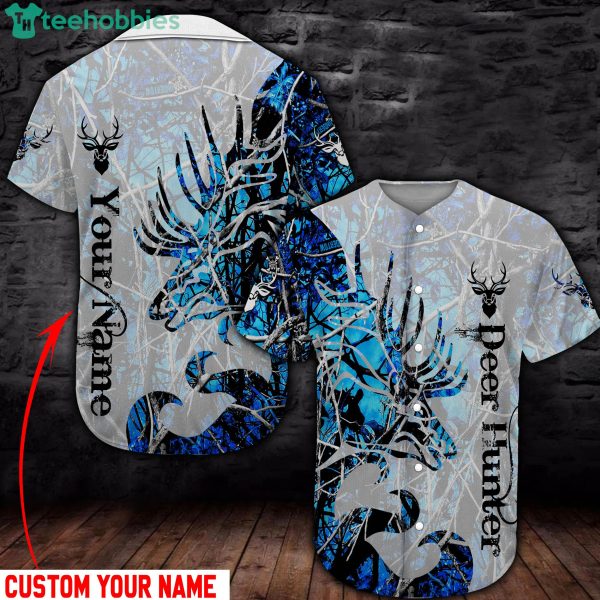 Deer Hunter Custom Namr Gift For Hunter Baseball Jeysey Shirt Product Photo 4