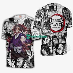 Demon Kokushibo All Over Printed 3D Shirt Kimetsu Anime Fans Mix Kimetsu No Yaiba Manga Product Photo 3