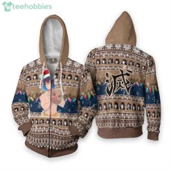 Demon Slayer Custom Inosuke Hashibira Anime Fans Ugly Christmas Sweater Hoodie Product Photo 2