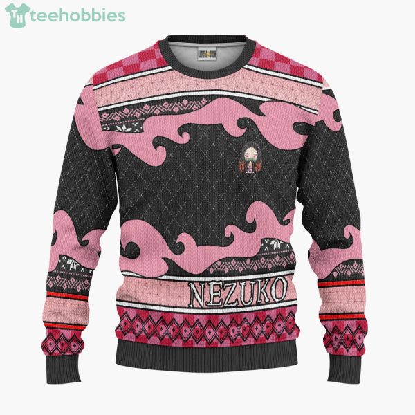 Demon Slayer Custom Nezuko Kamado Anime Fans Ugly Christmas Sweater Hoodie Product Photo 1